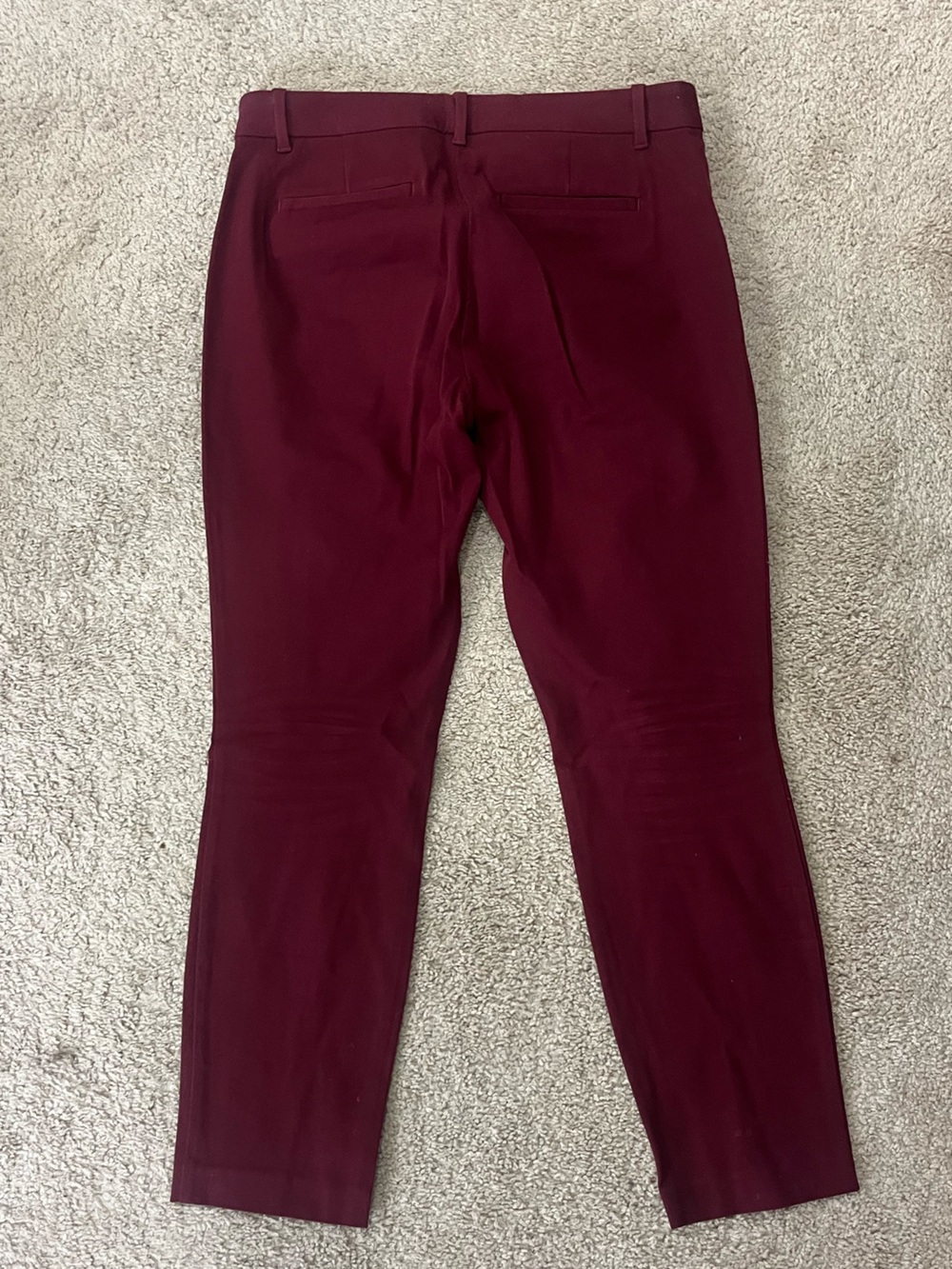 Women's Maroon Slim Fit Dress Pants